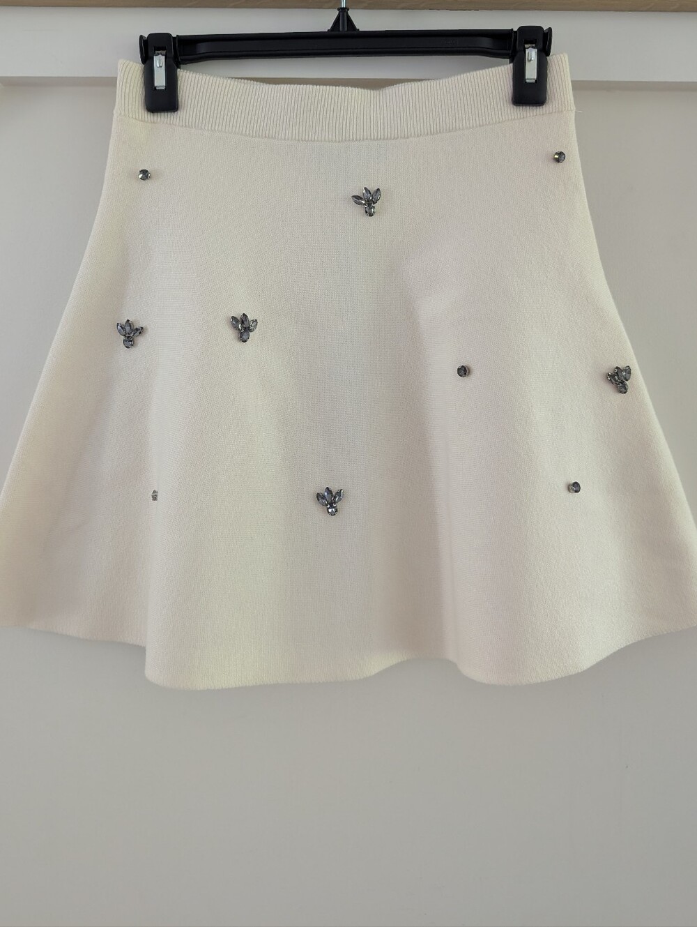 Zara Knit Rhinestone Mini Skirt